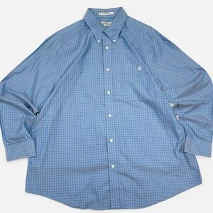 Vintage Men’s Orvis 100% Cotton Blue Long Sleeve Button Down Shirt Hong Kong